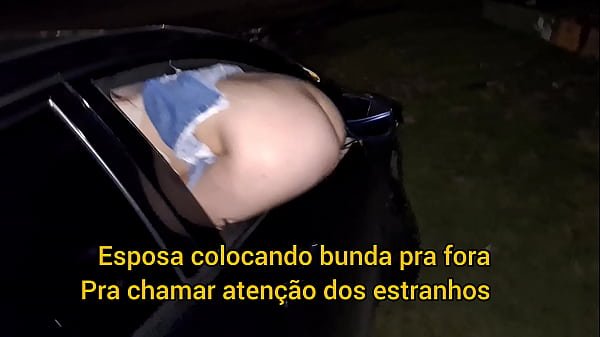 Esposa no dogging em publico ao ar livre dando para estranhos!